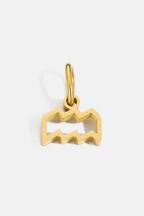 Bruce & Co Zodiac Sign Pendant, 7 mm, Gold-Tone Stainless Steel