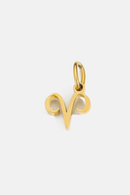 Bruce & Co Zodiac Sign Pendant, 7 mm, Gold-Tone Stainless Steel