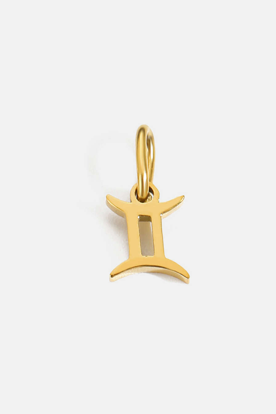 Bruce & Co Zodiac Sign Pendant, 7 mm, Gold-Tone Stainless Steel