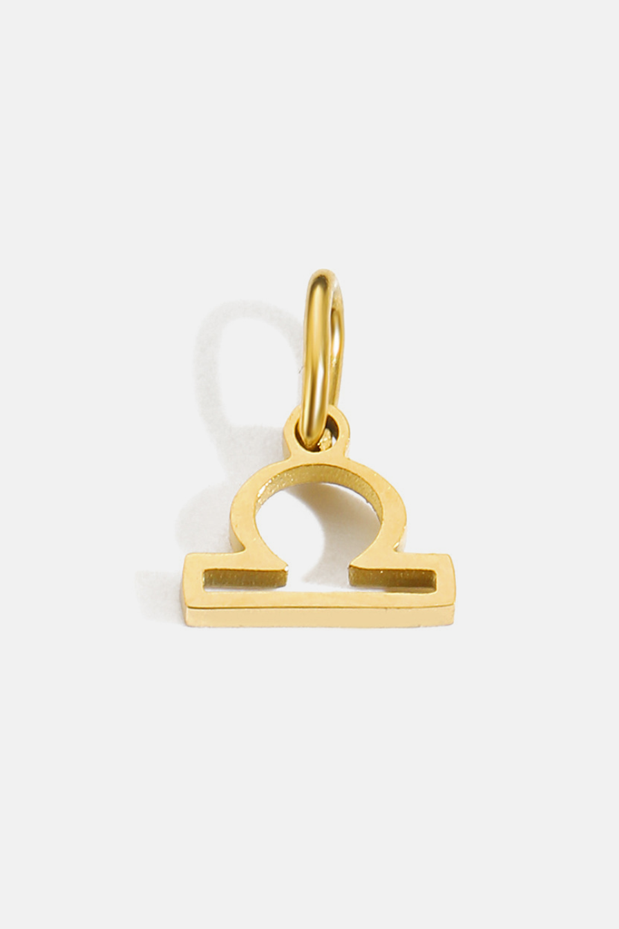 Bruce & Co Zodiac Sign Pendant, 7 mm, Gold-Tone Stainless Steel