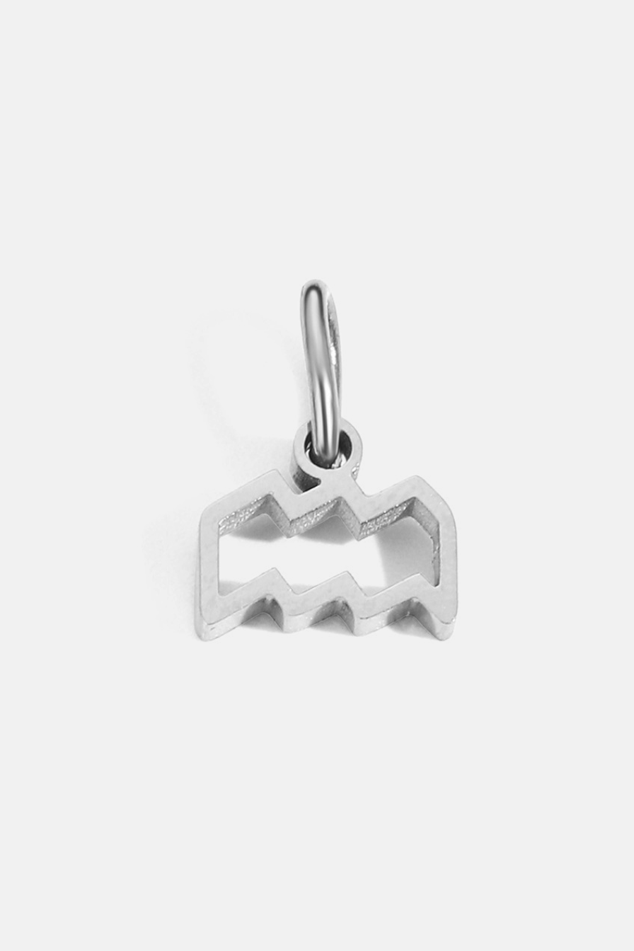 Bruce & Co Zodiac Sign Pendant, 7 mm, Silver-Tone Stainless Steel