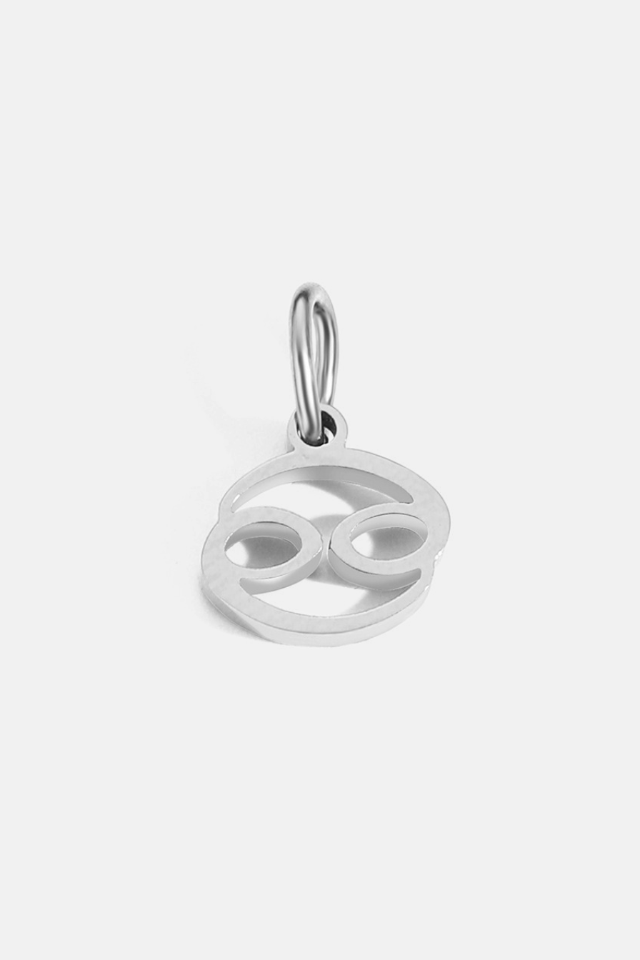 Bruce & Co Zodiac Sign Pendant, 7 mm, Silver-Tone Stainless Steel