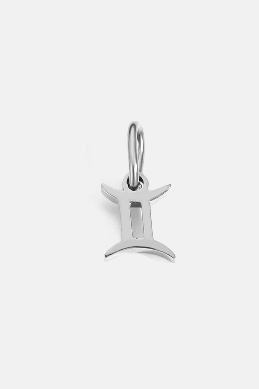 Bruce & Co Zodiac Sign Pendant, 7 mm, Silver-Tone Stainless Steel