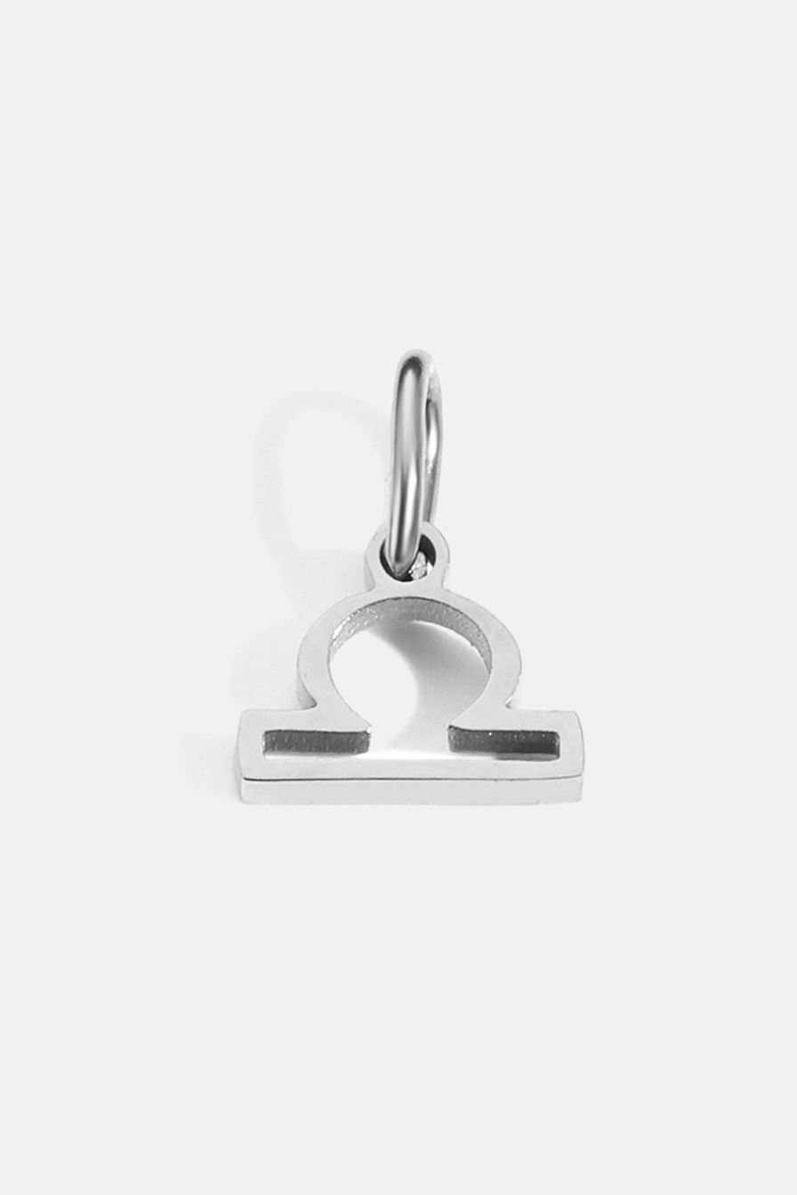 Bruce & Co Zodiac Sign Pendant, 7 mm, Silver-Tone Stainless Steel
