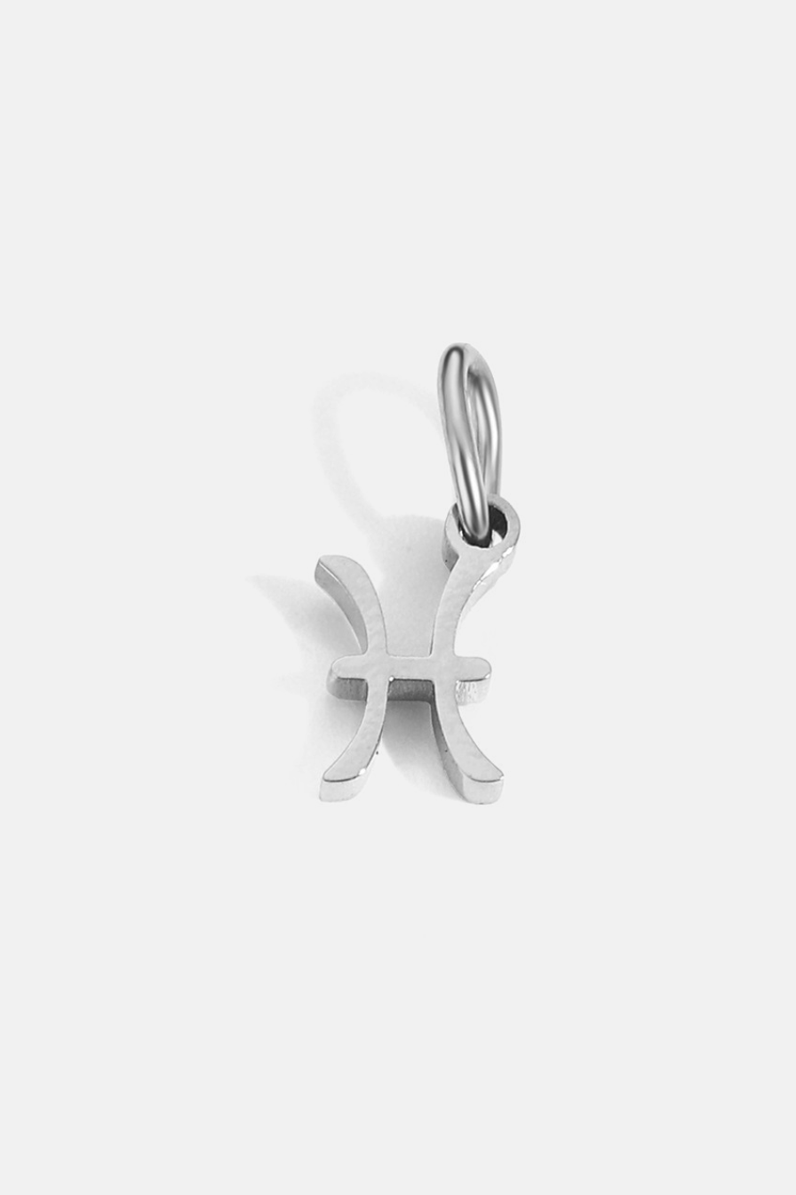 Bruce & Co Zodiac Sign Pendant, 7 mm, Silver-Tone Stainless Steel
