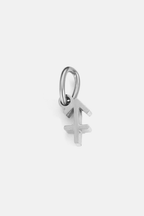 Bruce & Co Zodiac Sign Pendant, 7 mm, Silver-Tone Stainless Steel